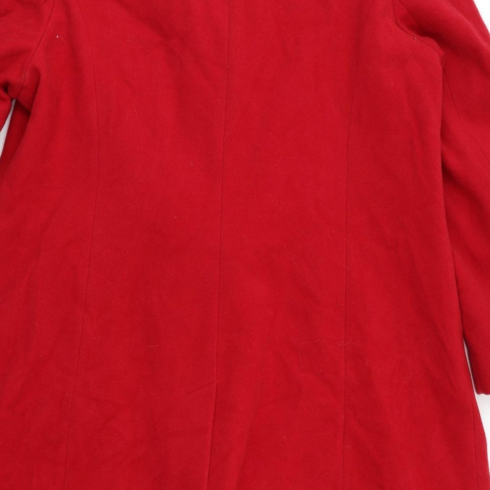 Marks and Spencer Womens Red   Overcoat Coat Size 22