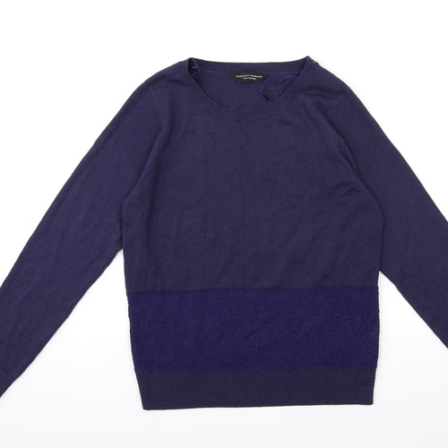 Dorothy Perkins Womens Blue  Knit Pullover Jumper Size 12