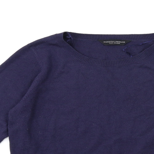 Dorothy Perkins Womens Blue  Knit Pullover Jumper Size 12
