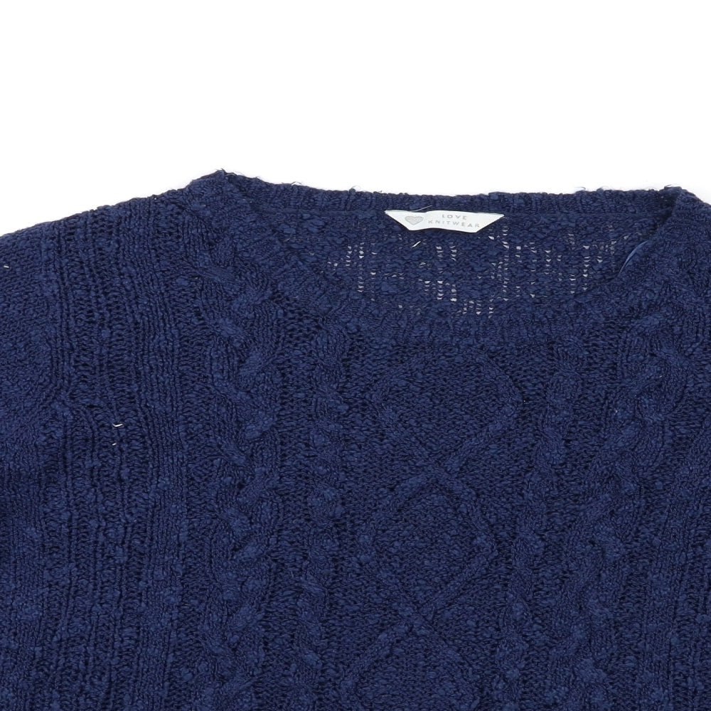 BHS Womens Blue  Knit Pullover Jumper Size 20