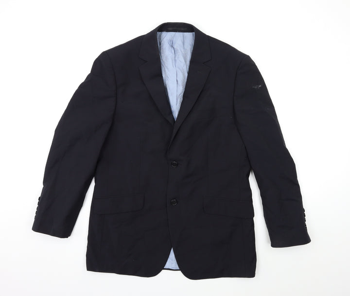 Preworn Mens Black Jacket Suit Jacket Size 40