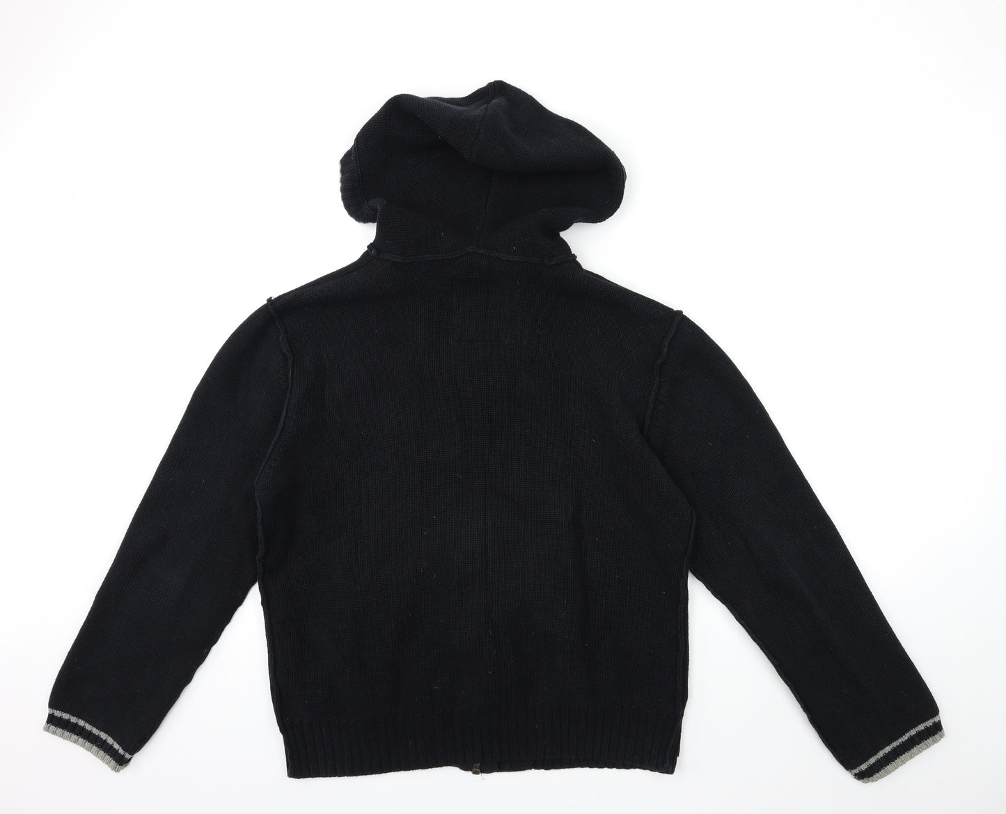 Firetrap Mens Black  Knit Cardigan Jumper Size 2XL