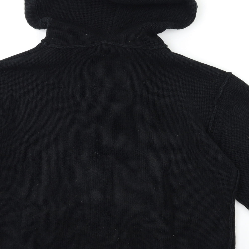 Firetrap Mens Black  Knit Cardigan Jumper Size 2XL