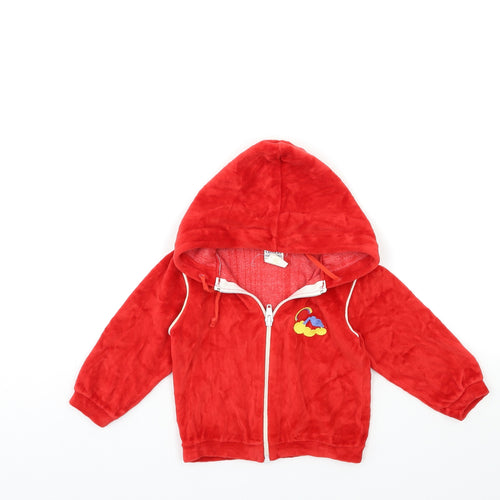OZONA Girls Red   Full Zip Hoodie Size 2 Years