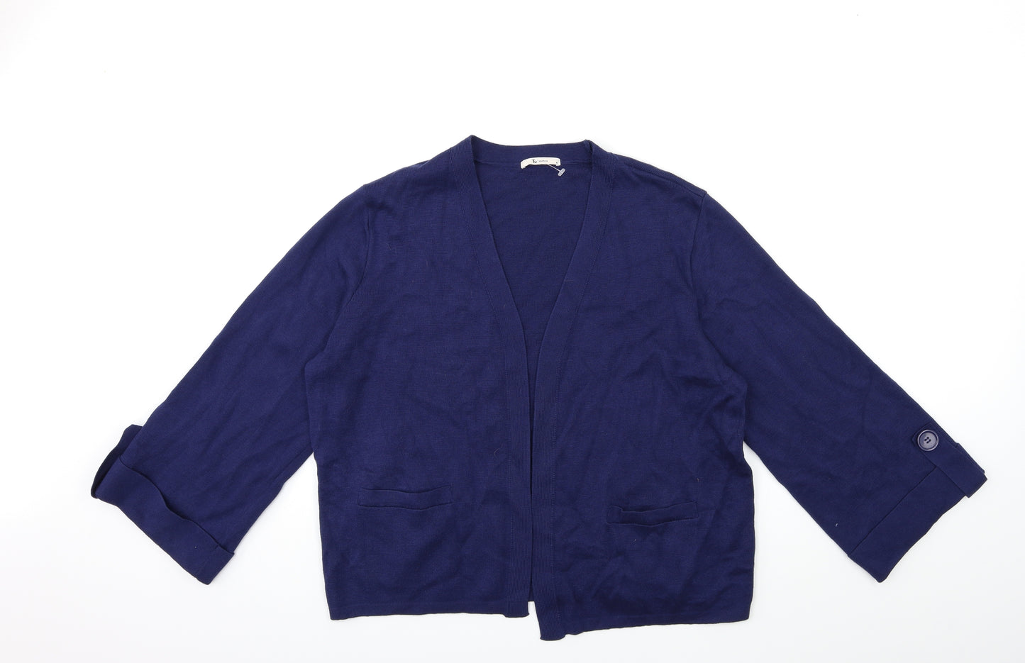 TU Womens Blue  Knit Cardigan Jumper Size 16