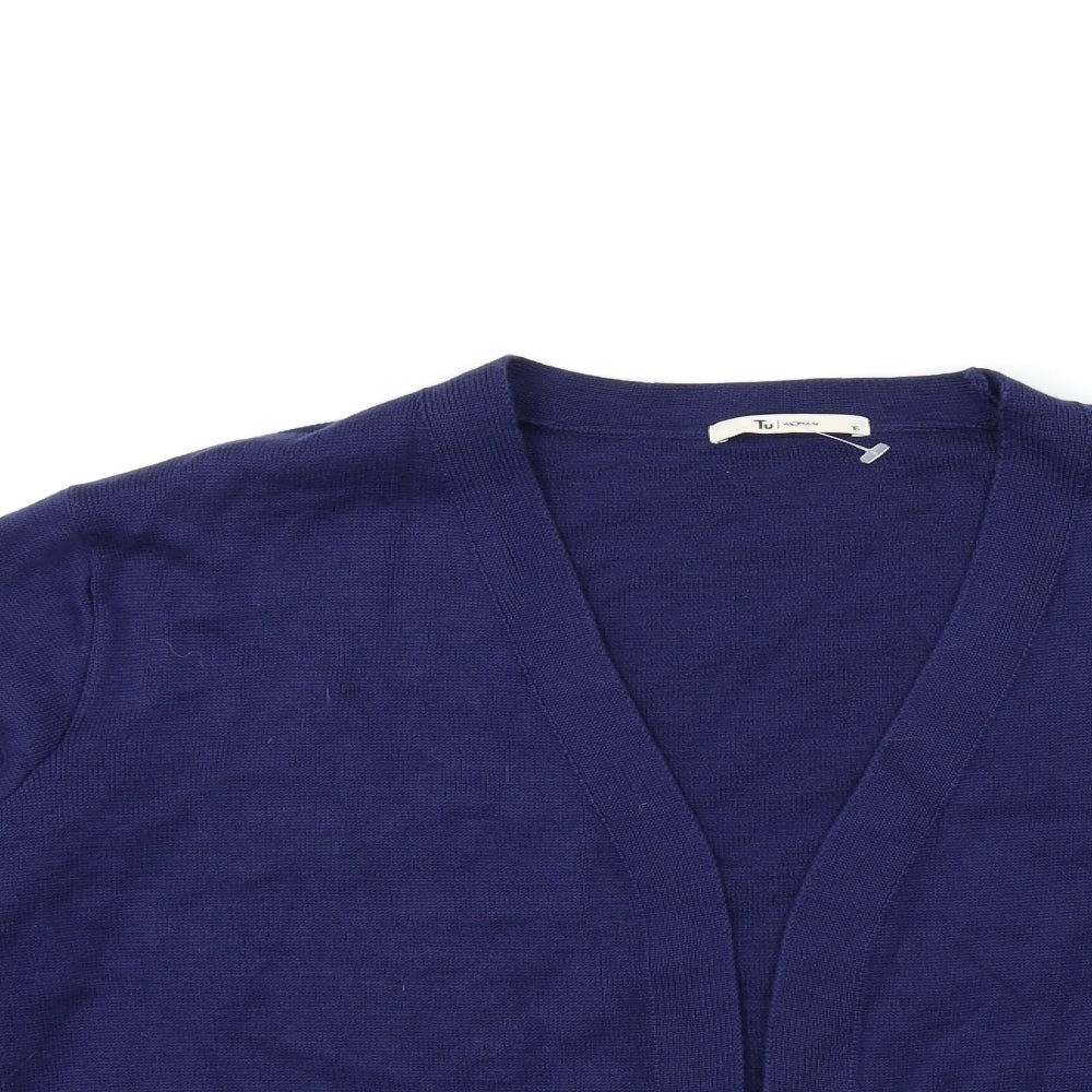 TU Womens Blue  Knit Cardigan Jumper Size 16