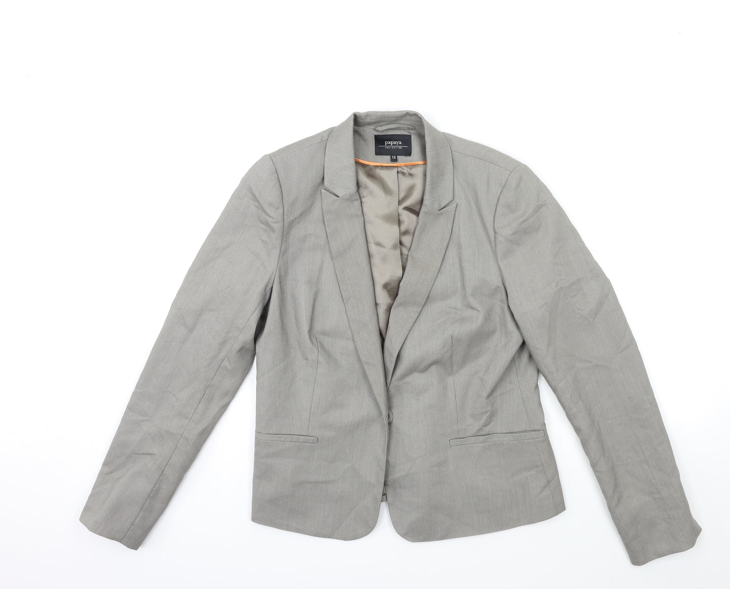 Papaya Womens Grey   Jacket Blazer Size 12