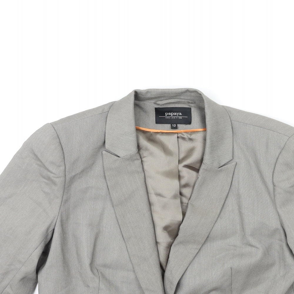 Papaya Womens Grey   Jacket Blazer Size 12
