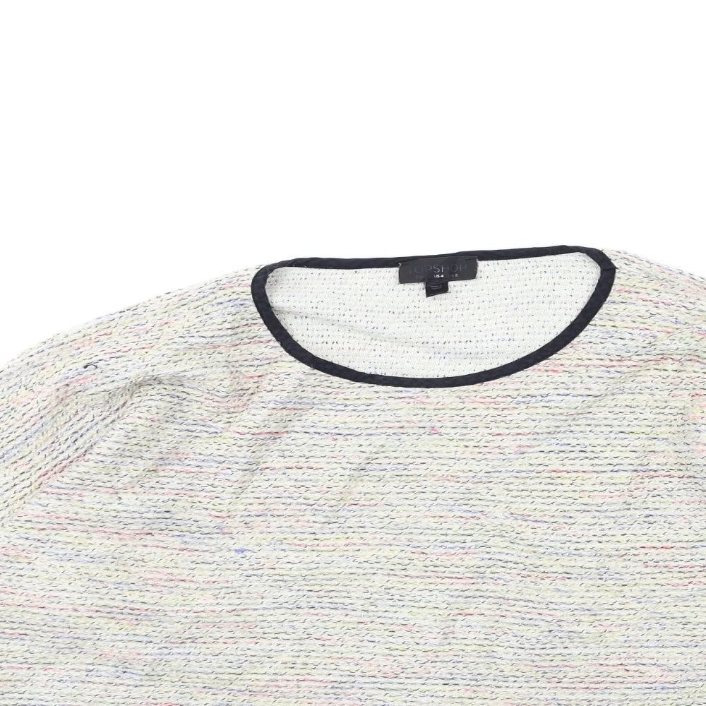 Topshop Womens Beige  Knit Pullover Jumper Size 8