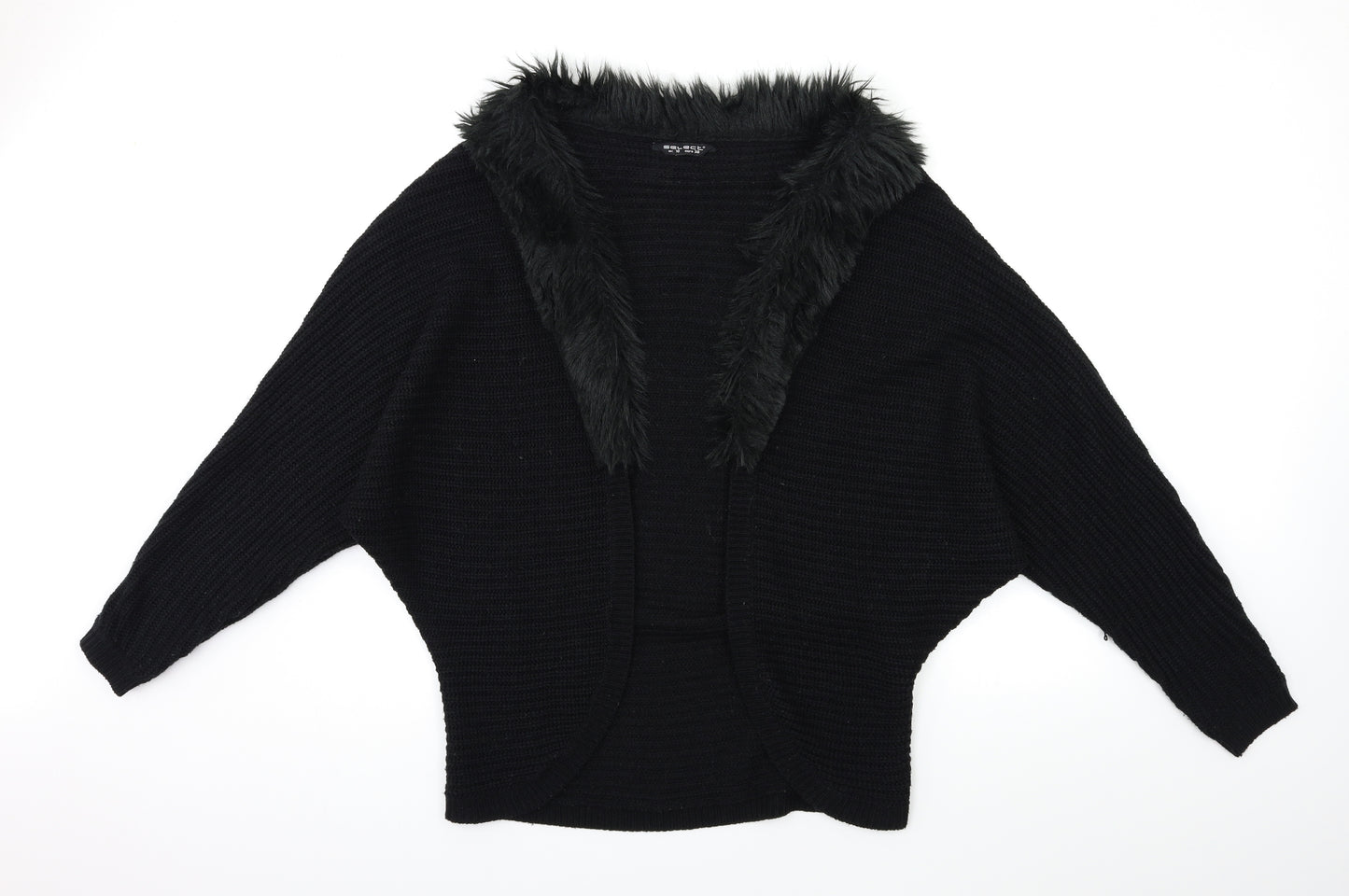 Select Womens Black  Knit Cardigan Jumper Size 10