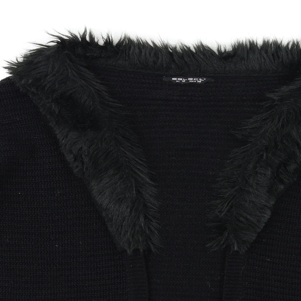 Select Womens Black  Knit Cardigan Jumper Size 10