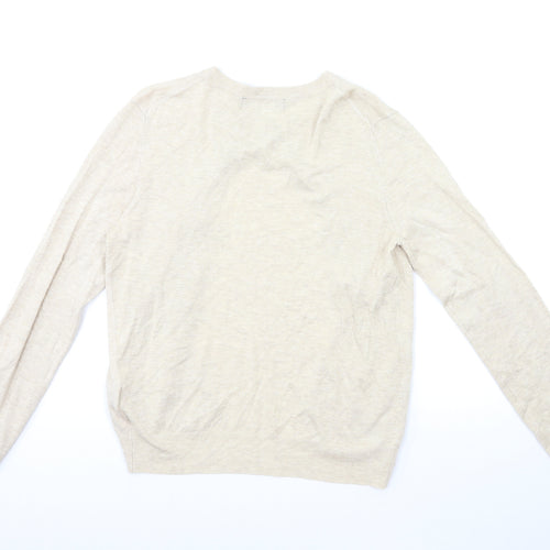 Marks and Spencer Womens Beige  Knit Cardigan Jumper Size 10