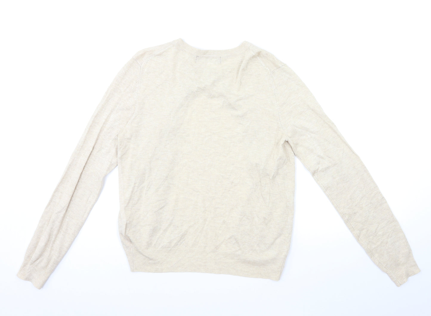 Marks and Spencer Womens Beige  Knit Cardigan Jumper Size 10