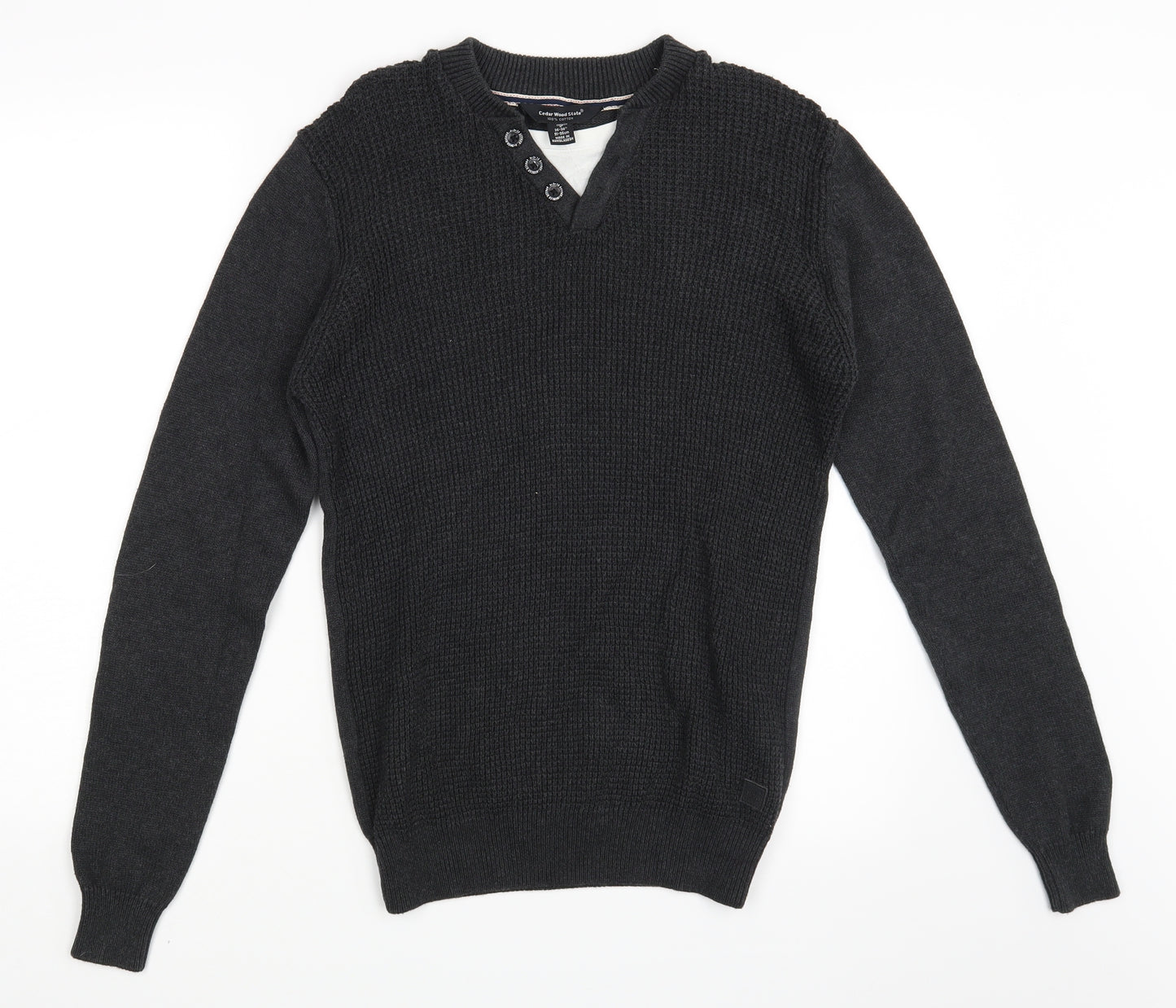 Cedar Wood State Mens Black   Pullover Jumper Size S