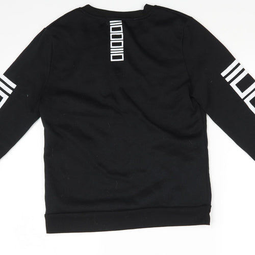 Milky Rose Womens Black Colourblock  Pullover Sweatshirt Size M