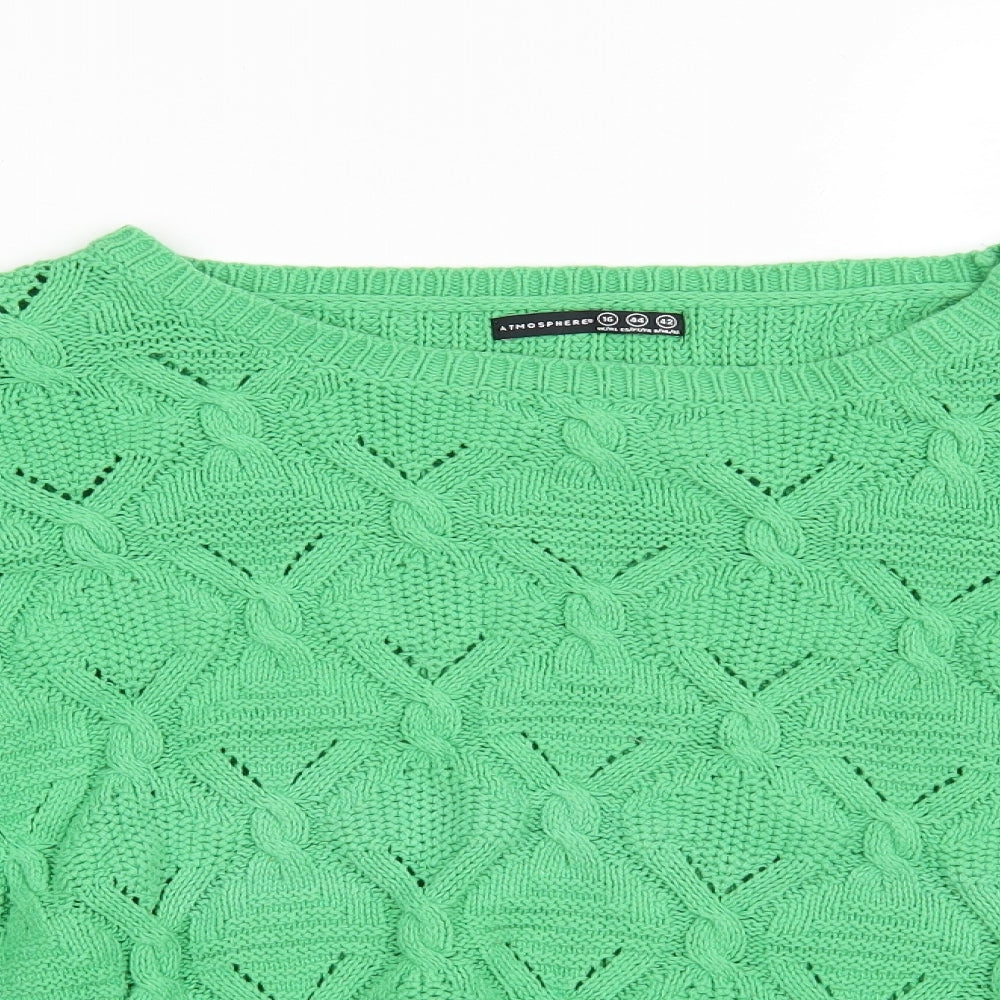 Atmosphere Womens Green   Pullover Jumper Size 16