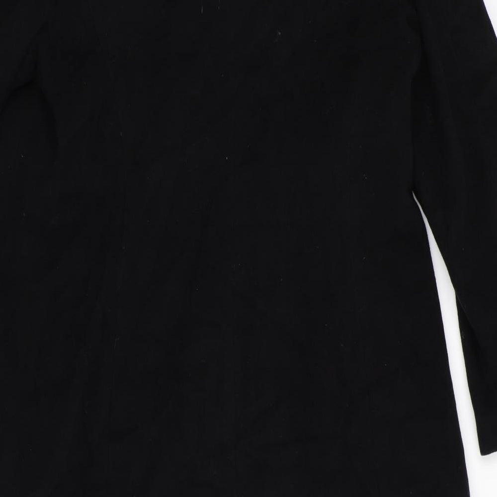 Style Womens Black  Corduroy Trench Coat Coat Size 20