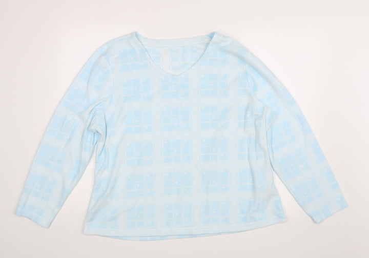 Bonmarché Womens Blue Argyle/Diamond Pullover Sweatshirt Size 20
