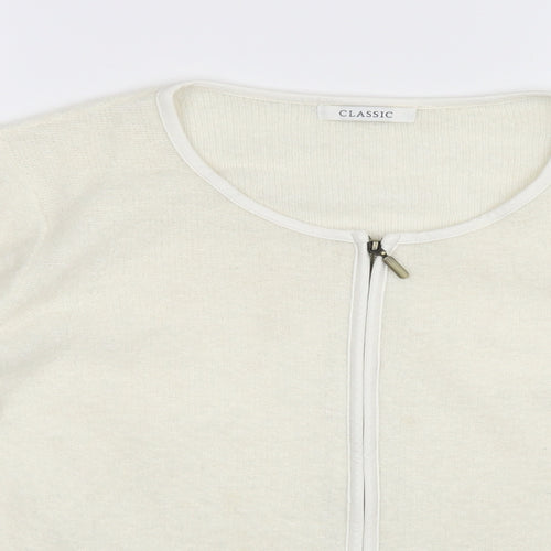 Classic Womens Beige   Full Zip Jumper Size 20