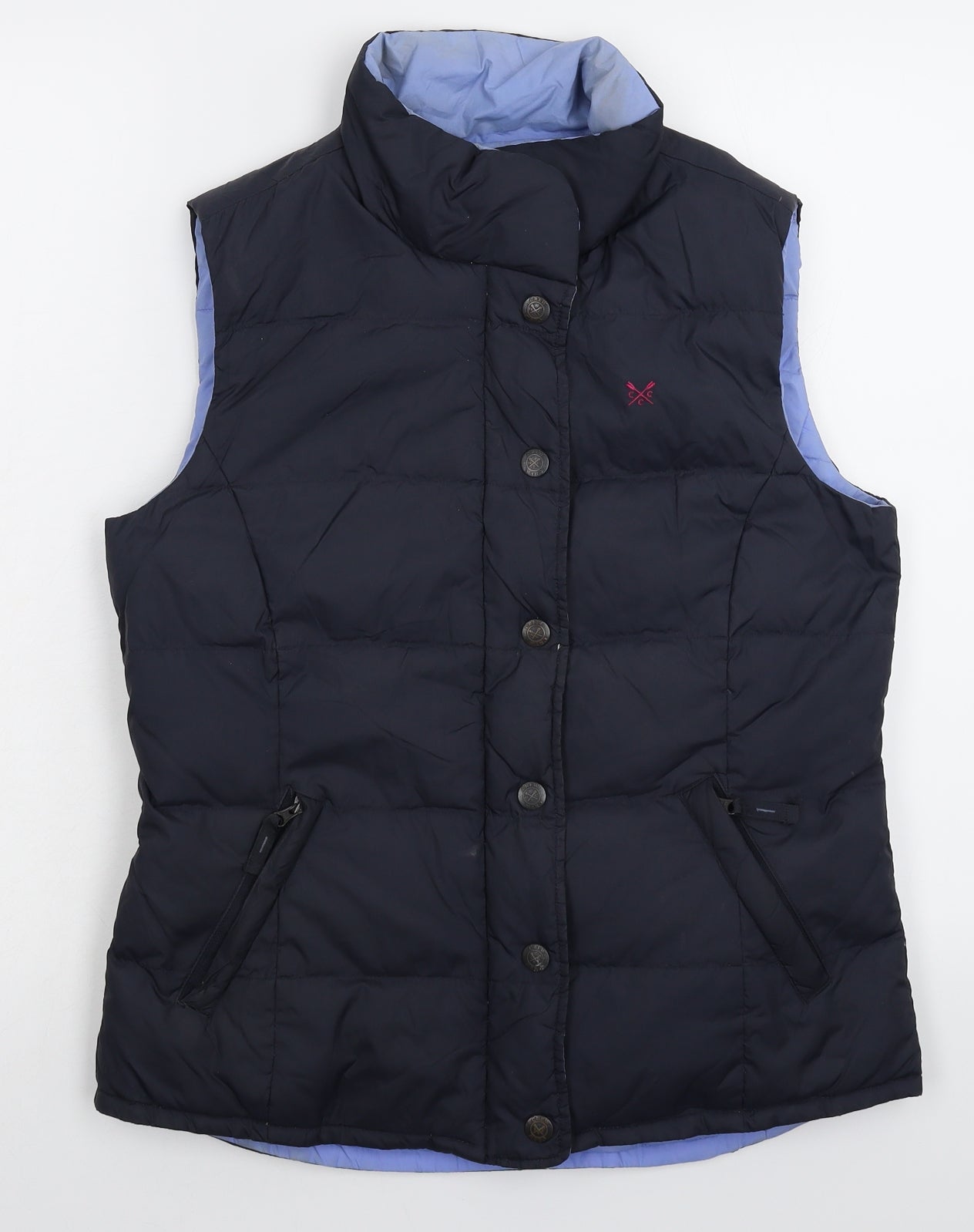 Crew Clothing Womens Blue   Gilet Jacket Size 12