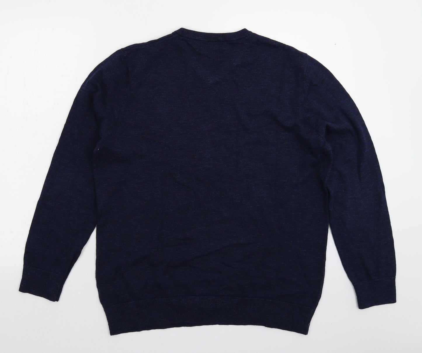 TU Mens Blue  Knit Pullover Jumper Size L