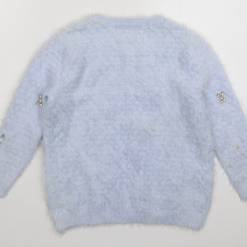 Papaya Womens Blue  Knit Pullover Jumper Size S