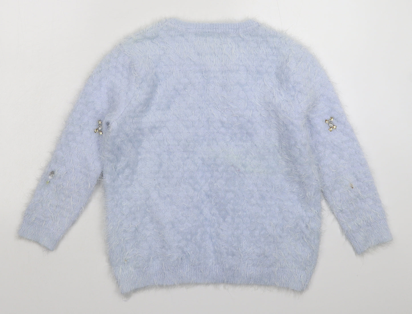 Papaya Womens Blue  Knit Pullover Jumper Size S
