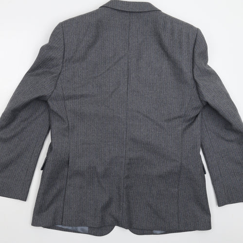 Hepworths Mens Grey Striped  Jacket Suit Jacket Size 40