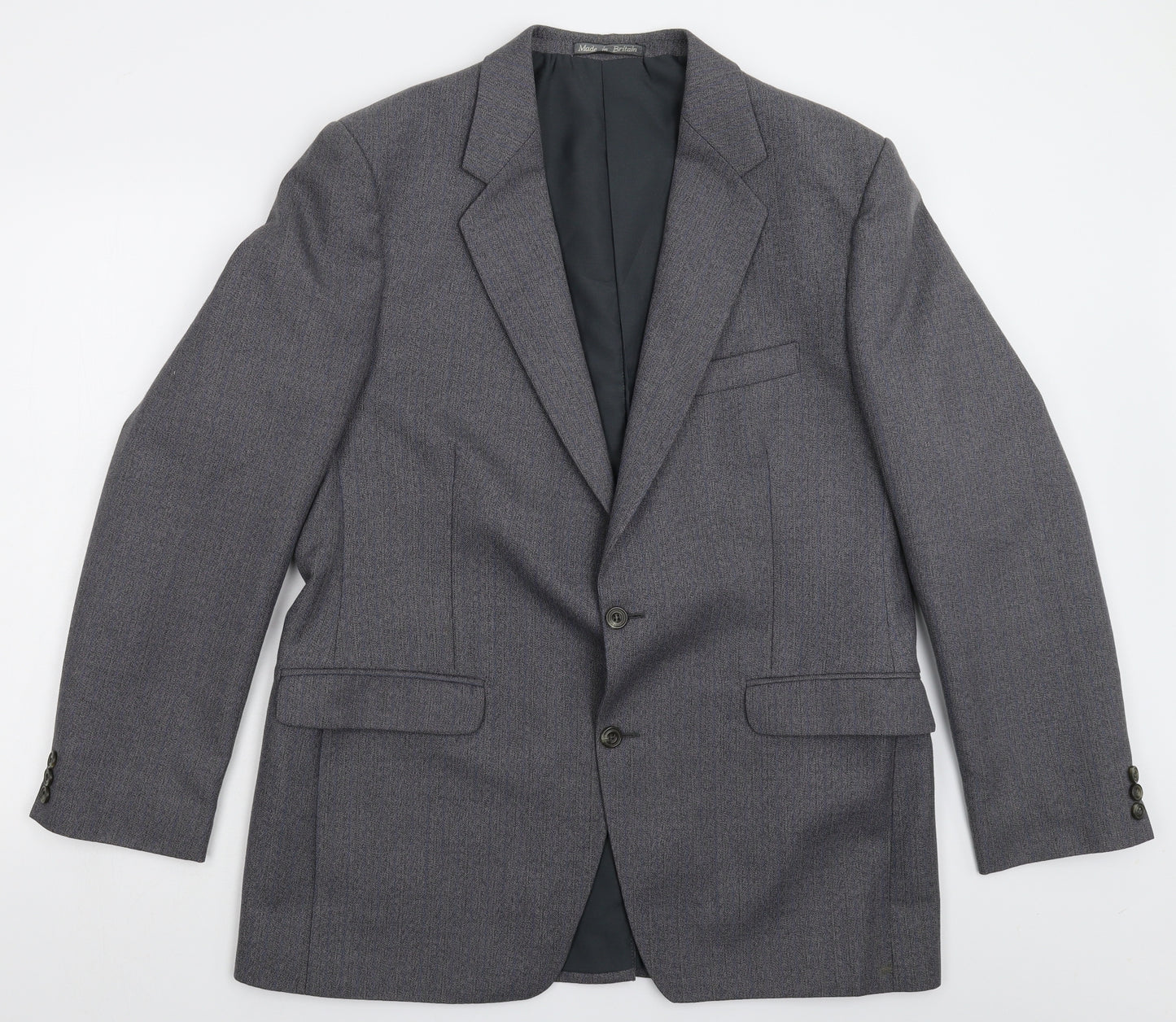 Grendale Mens Grey Striped  Jacket Suit Jacket Size 42