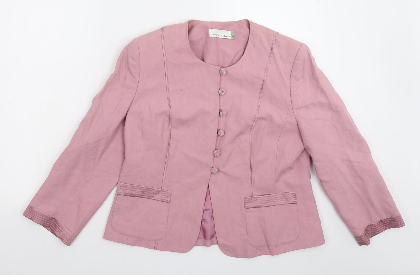Country Casuals Womens Pink   Jacket Blazer Size 14
