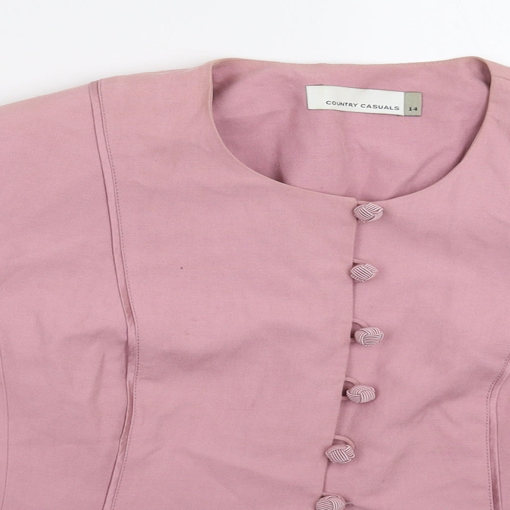 Country Casuals Womens Pink   Jacket Blazer Size 14