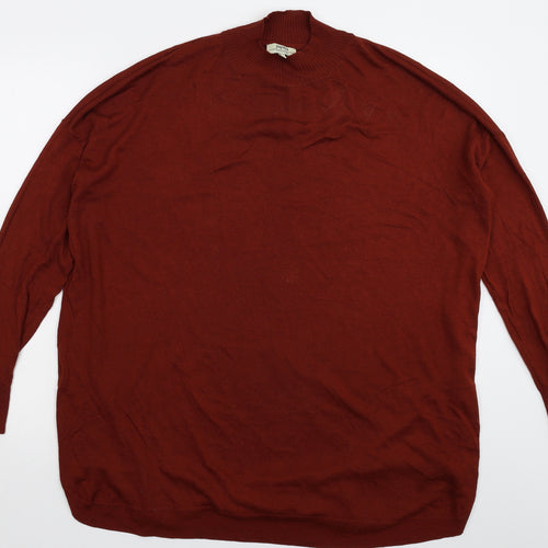 Papaya Womens Brown  Knit Pullover Jumper Size XL  - Oversized