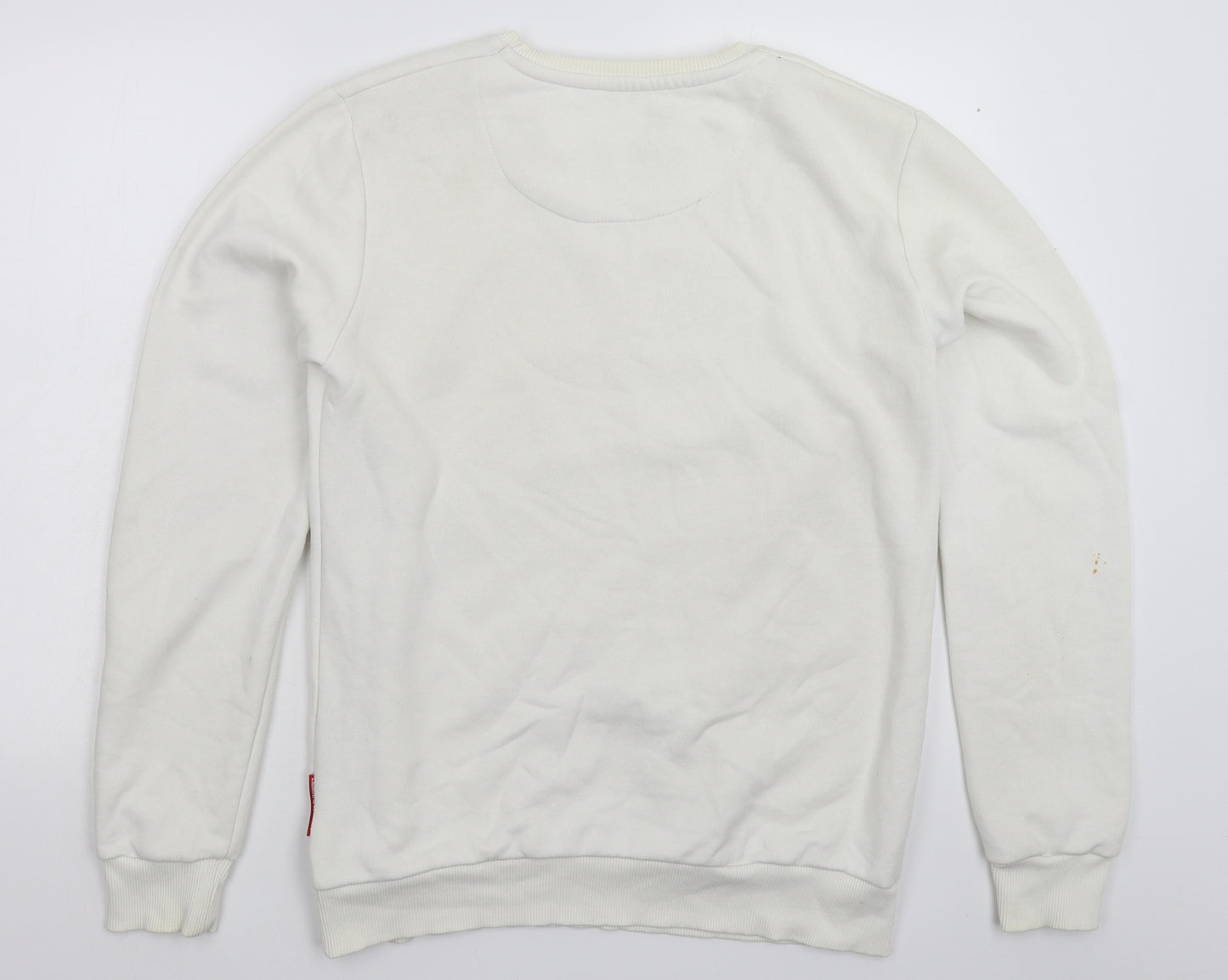 Criminal Damage Mens White   Pullover Sweatshirt Size L