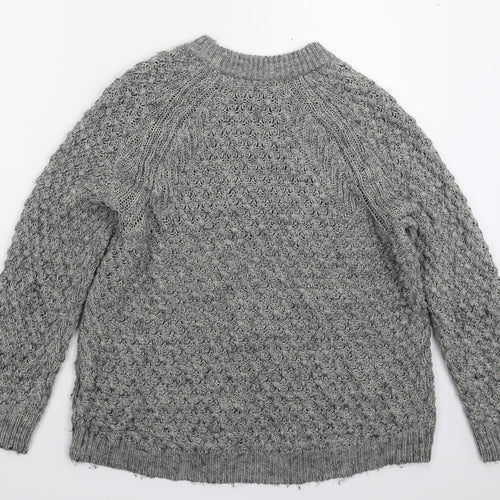H&M Womens Grey  Knit Pullover Jumper Size S