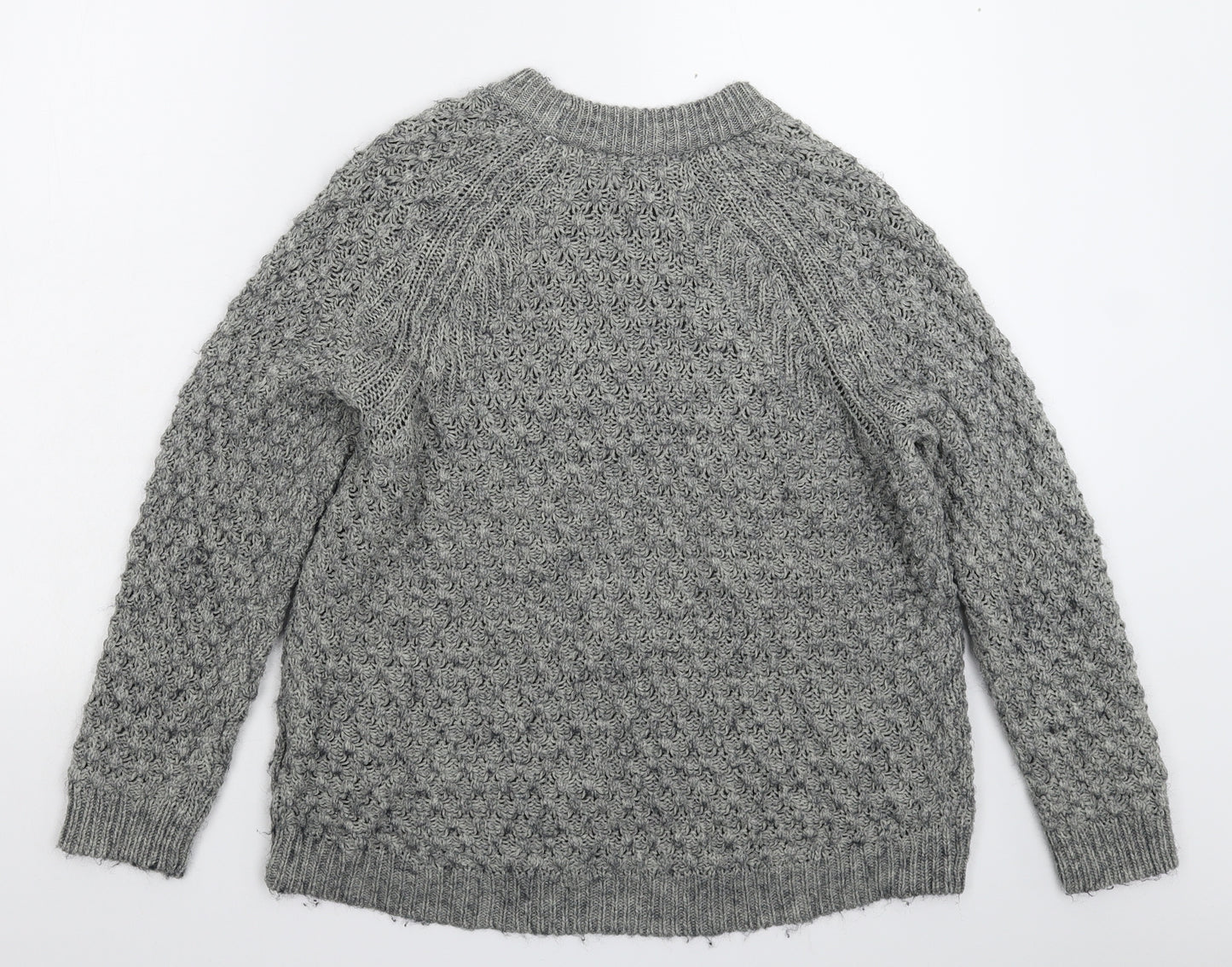 H&M Womens Grey  Knit Pullover Jumper Size S