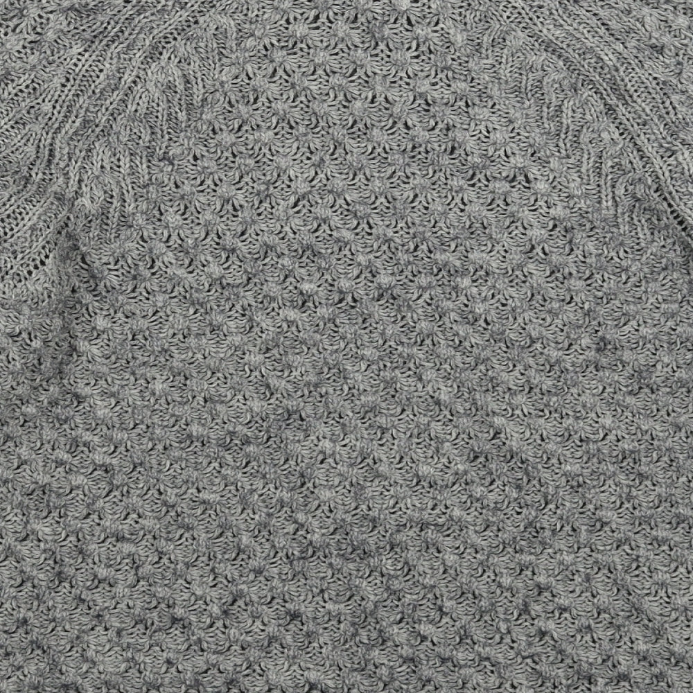 H&M Womens Grey  Knit Pullover Jumper Size S
