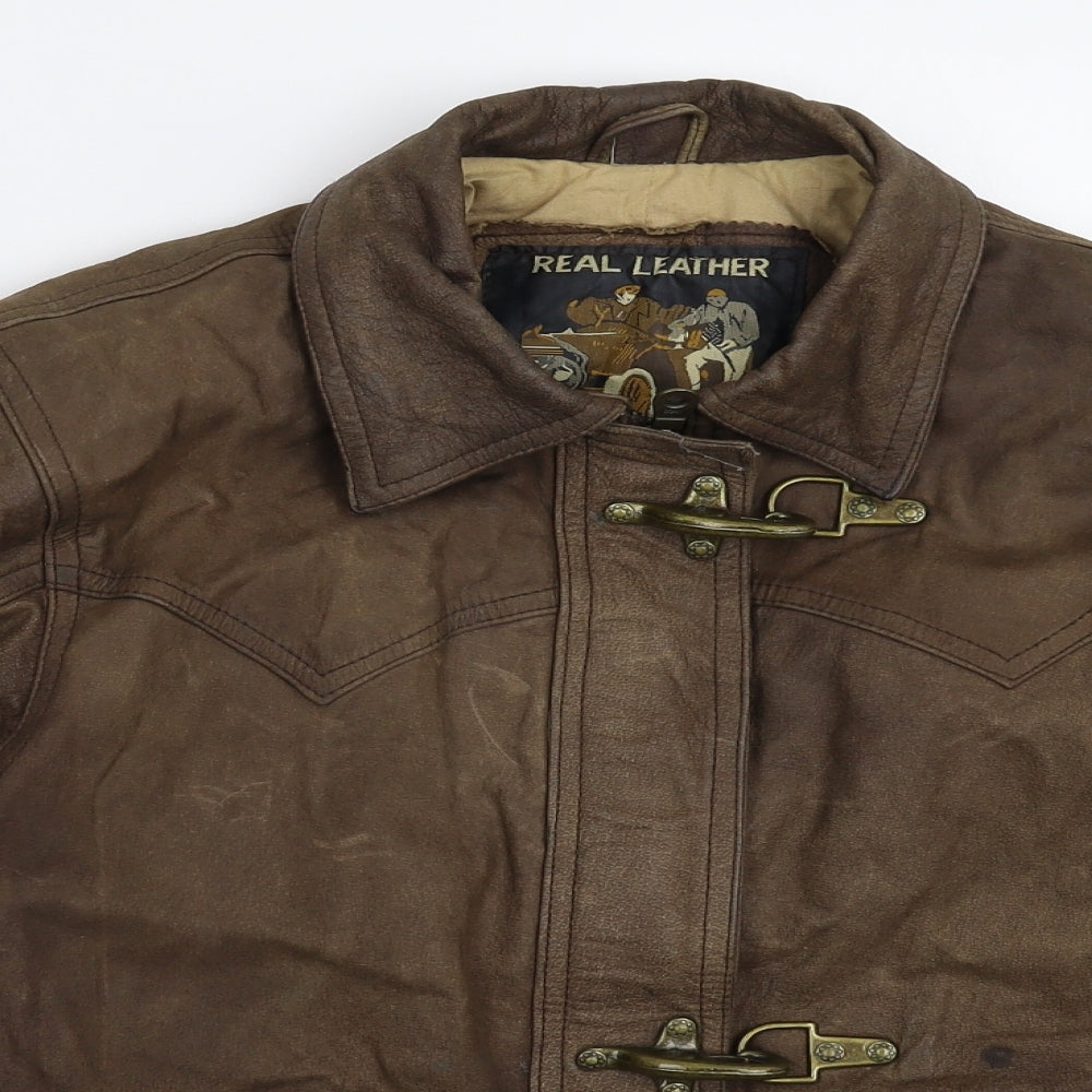 Real Leather Womens Brown   Jacket  Size S