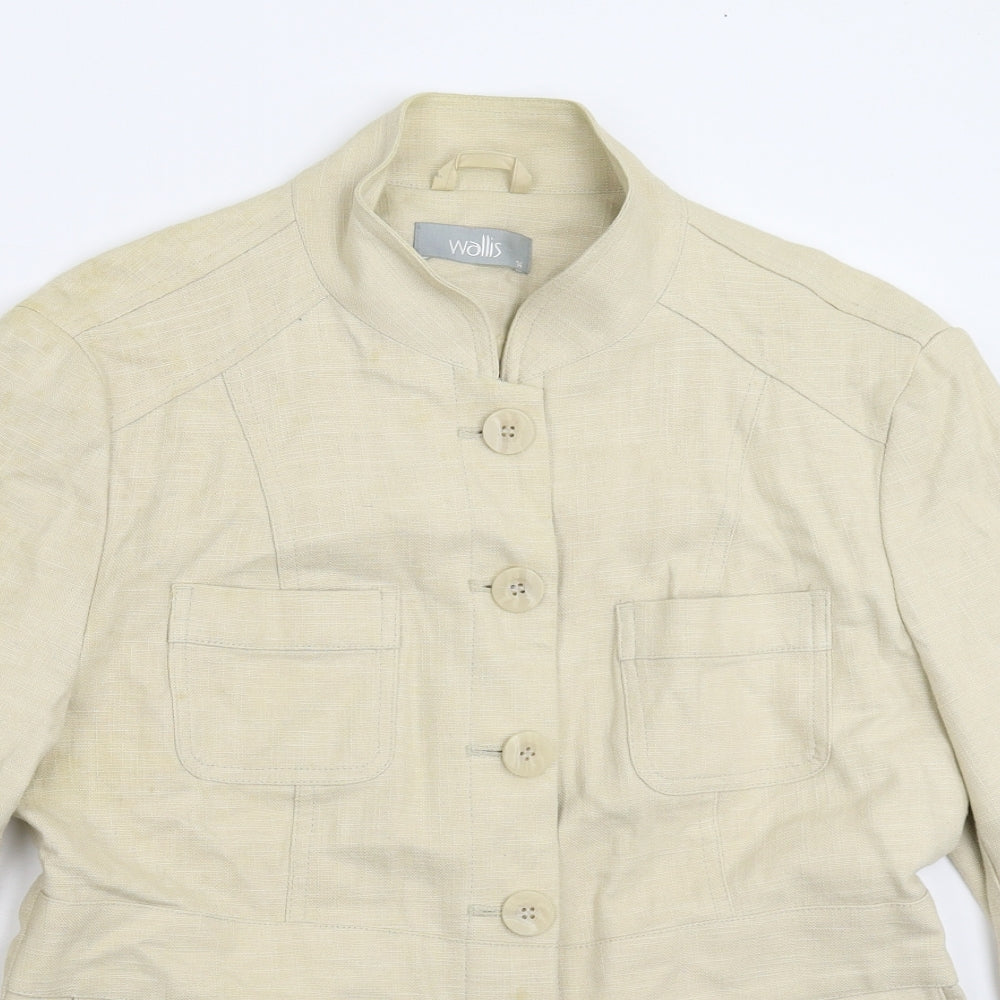 Wallis Womens Beige   Jacket Blazer Size 14
