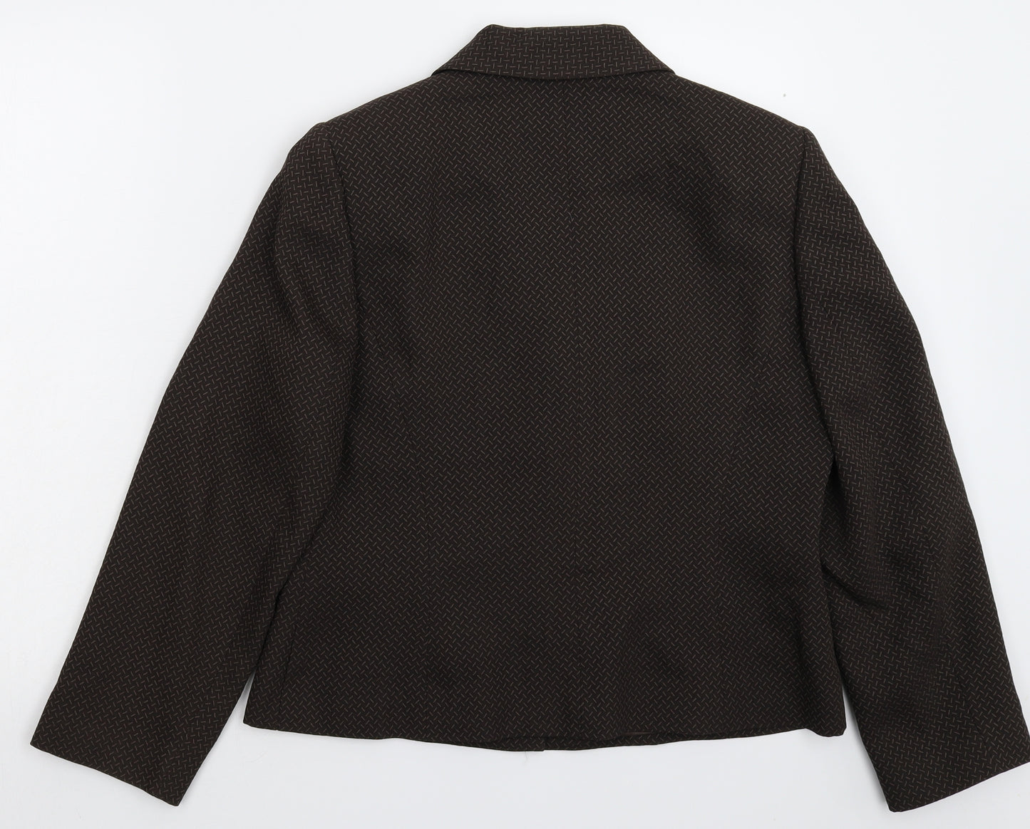 Minuet Womens Grey Striped  Jacket Suit Jacket Size 14
