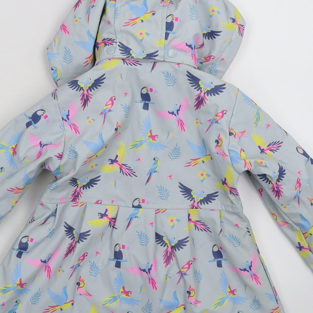 Minoti Girls Blue   Rain Coat Coat Size 4 Years