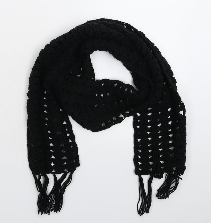 Preworn Womens Black  Knit  Scarf