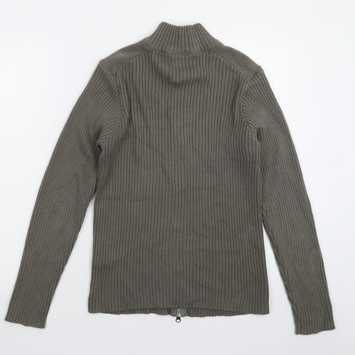 Cedar Wood State Mens Grey  Knit Cardigan Jumper Size S