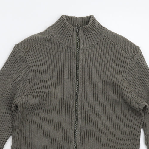 Cedar Wood State Mens Grey  Knit Cardigan Jumper Size S