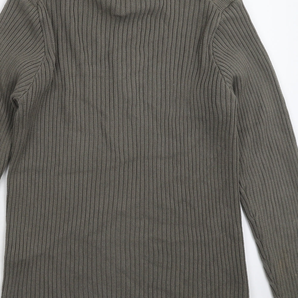 Cedar Wood State Mens Grey  Knit Cardigan Jumper Size S