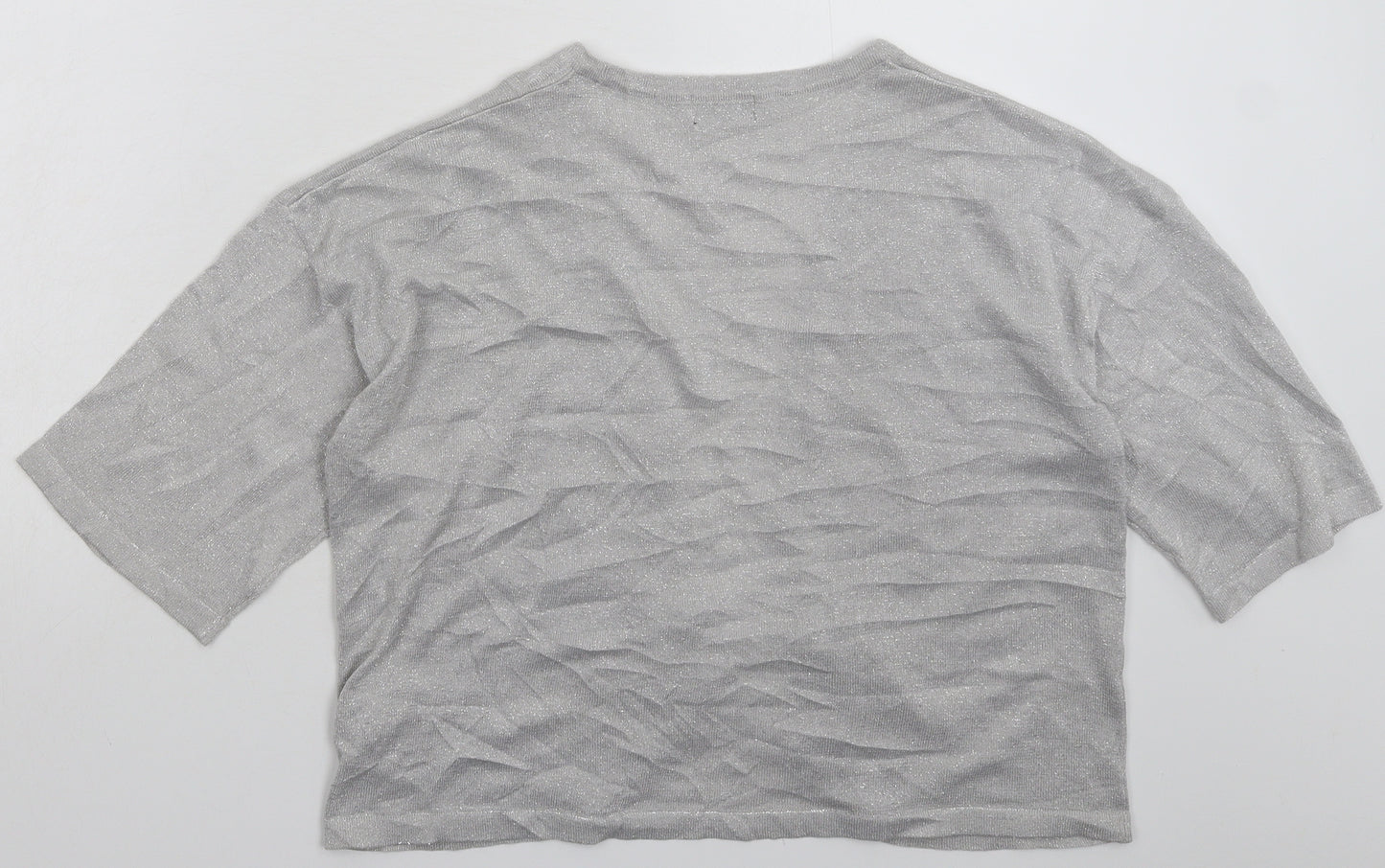 F&F Womens Silver  Knit Cardigan Jumper Size 16