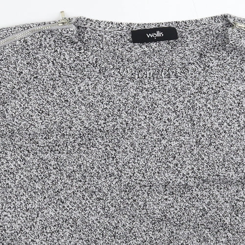 Wallis Womens Grey  Knit Pullover Jumper Size S