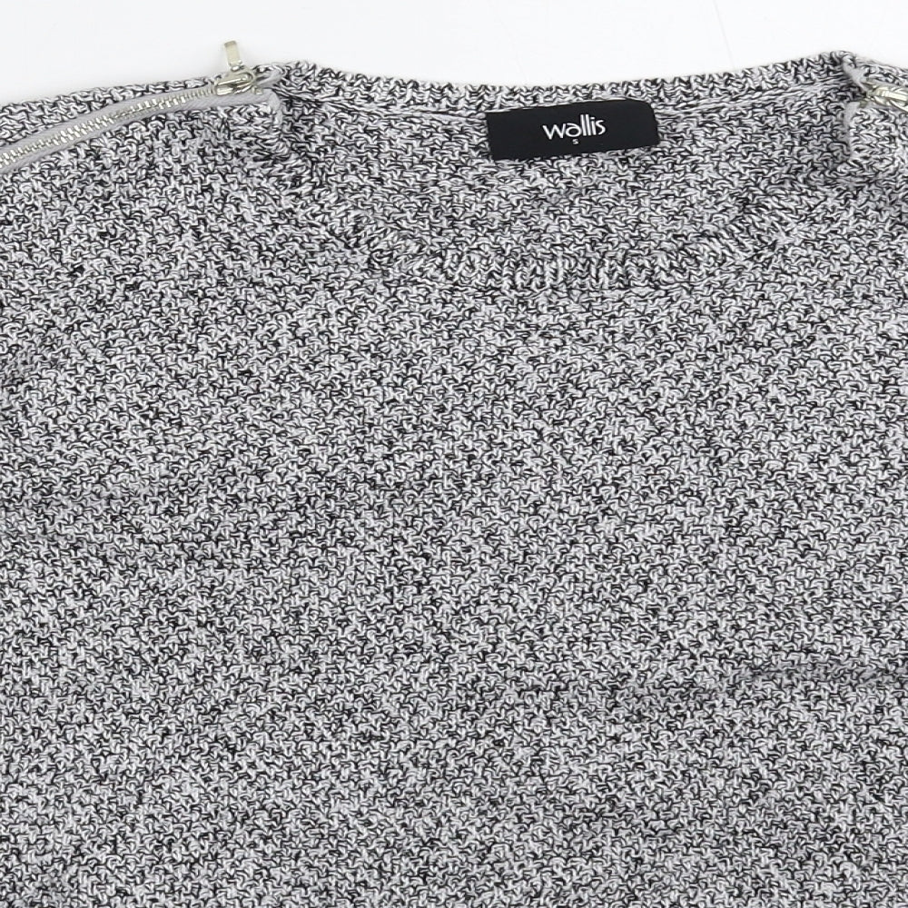 Wallis Womens Grey  Knit Pullover Jumper Size S