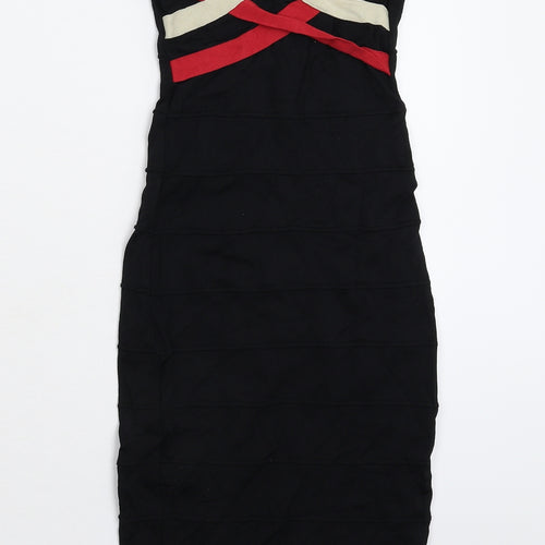 H&M Womens Black Striped  Bodycon  Size XS