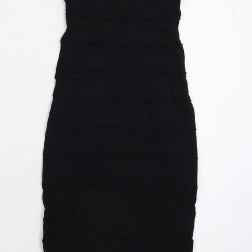 H&M Womens Black Striped  Bodycon  Size XS