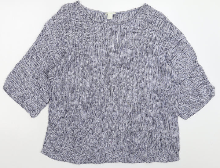 H&M Womens Blue  Knit Pullover Jumper Size L